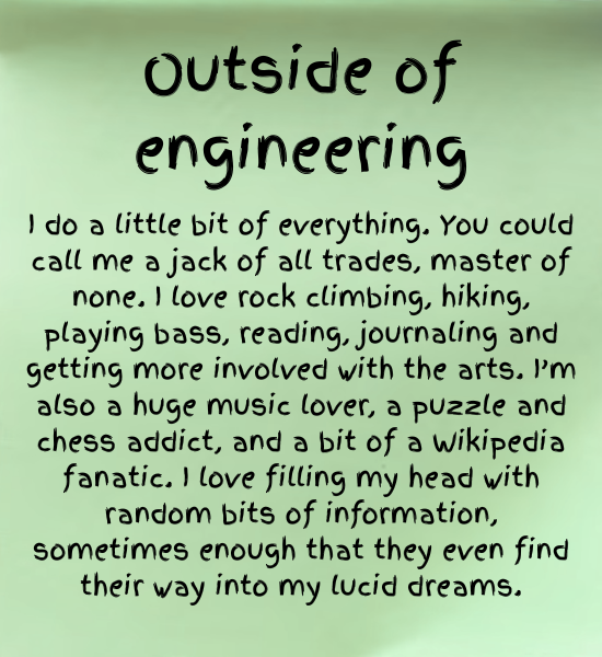 Outside of engineering